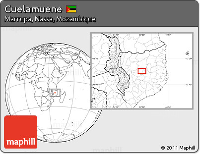 Blank Location Map of Cuelamuene