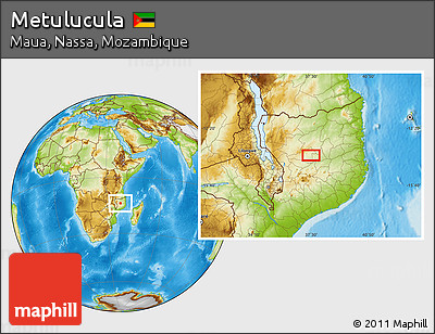 Physical Location Map of Metulucula