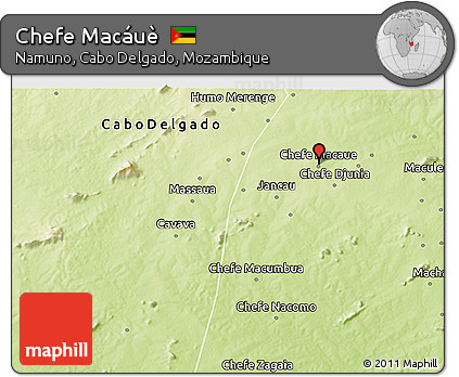 Physical 3D Map of Chefe Macáuè