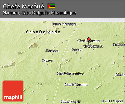 Physical 3D Map of Chefe Macáuè