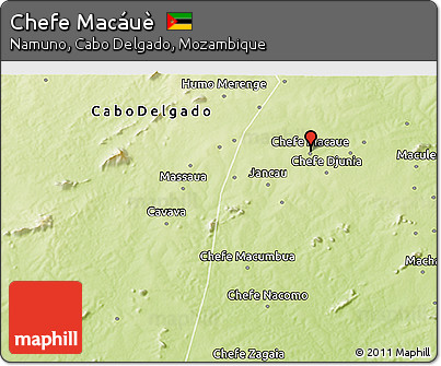 Physical 3D Map of Chefe Macáuè