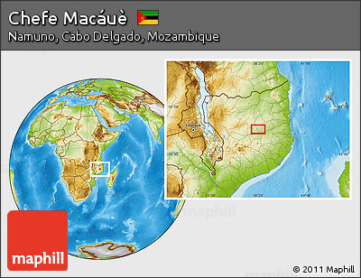 Physical Location Map of Chefe Macáuè