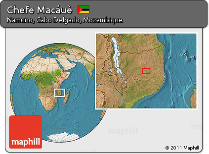 Satellite Location Map of Chefe Macáuè
