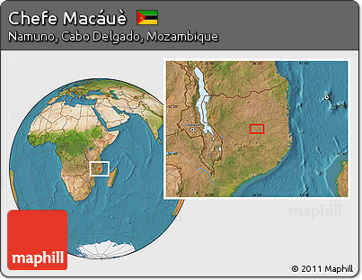 Satellite Location Map of Chefe Macáuè