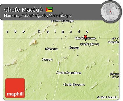 Physical Map of Chefe Macáuè