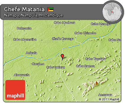Physical 3D Map of Chefe Matania
