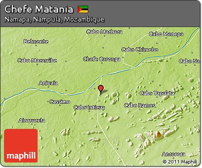 Physical 3D Map of Chefe Matania