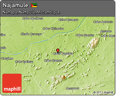 Physical 3D Map of Najamule