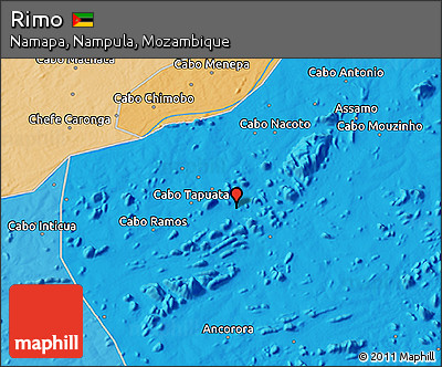 Political 3D Map of Rimo