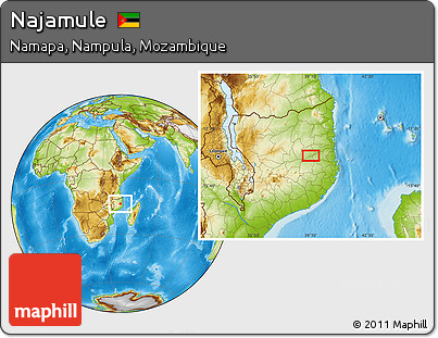 Physical Location Map of Najamule