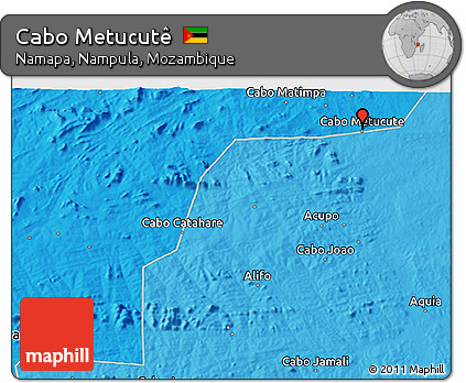 Political 3D Map of Cabo Metucutê