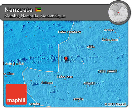 Political 3D Map of Nanzuata