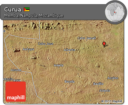 Satellite 3D Map of Curua