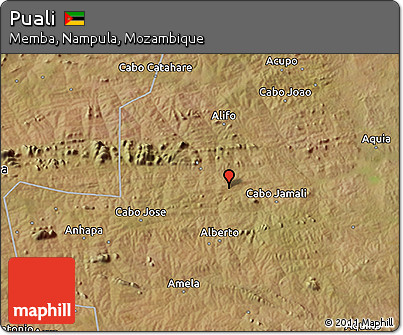 Satellite 3D Map of Puali
