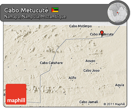 Shaded Relief 3D Map of Cabo Metucutê