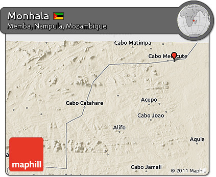 Shaded Relief 3D Map of Monhala