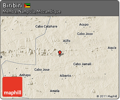 Shaded Relief 3D Map of Biribiri