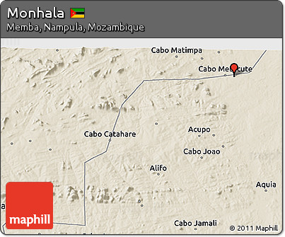 Shaded Relief 3D Map of Monhala