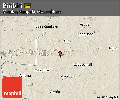 Shaded Relief 3D Map of Biribiri