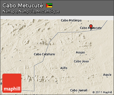 Shaded Relief 3D Map of Cabo Metucutê