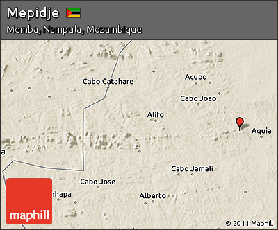 Shaded Relief 3D Map of Mepidje