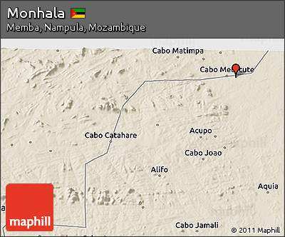 Shaded Relief 3D Map of Monhala