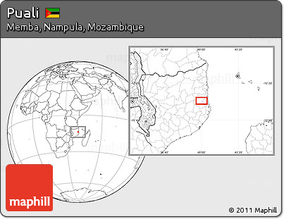 Blank Location Map of Puali