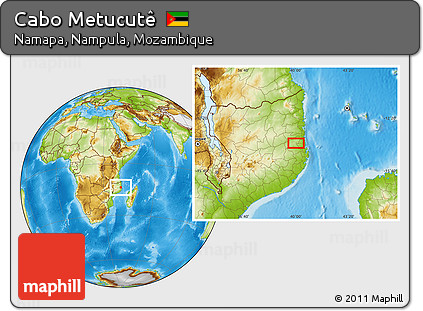 Physical Location Map of Cabo Metucutê
