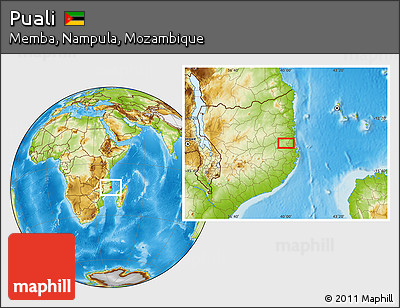 Physical Location Map of Puali