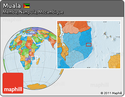 Political Location Map of Muala