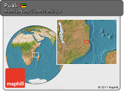 Satellite Location Map of Puali