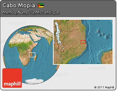 Satellite Location Map of Cabo Mopia