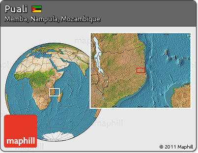 Satellite Location Map of Puali