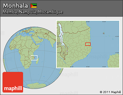 Savanna Style Location Map of Monhala