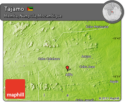 Physical Map of Tajamo