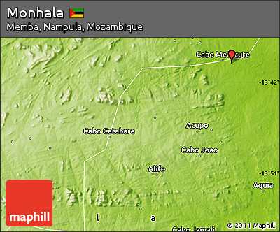 Physical Map of Monhala