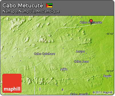 Physical Map of Cabo Metucutê