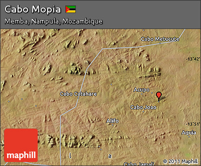 Satellite Map of Cabo Mopia