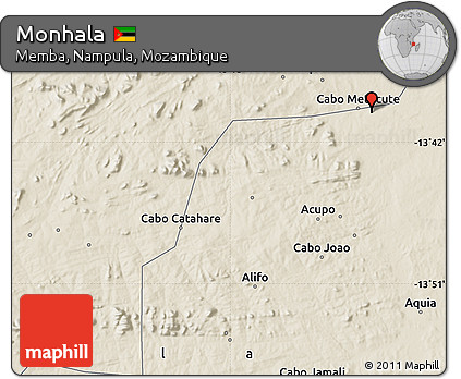 Shaded Relief Map of Monhala