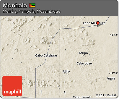 Shaded Relief Map of Monhala