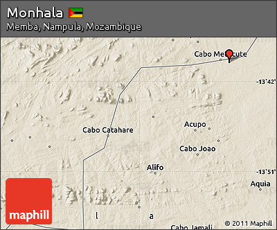 Shaded Relief Map of Monhala