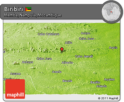 Physical Panoramic Map of Biribiri