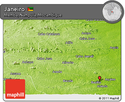Physical Panoramic Map of Janeiro