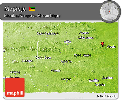Physical Panoramic Map of Mepidje