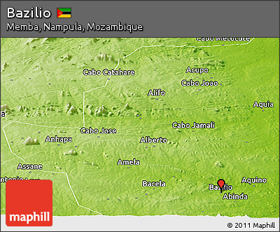 Physical Panoramic Map of Bazilio