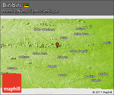 Physical Panoramic Map of Biribiri