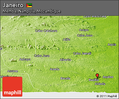 Physical Panoramic Map of Janeiro