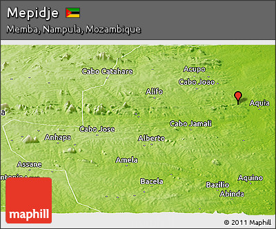 Physical Panoramic Map of Mepidje