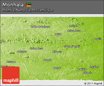Physical Panoramic Map of Monhala