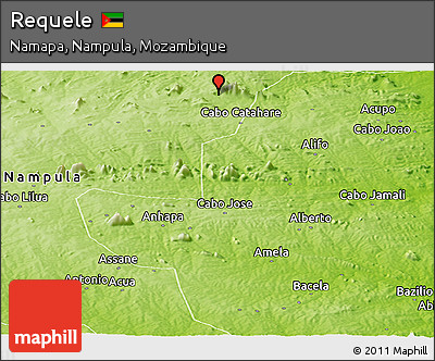 Physical Panoramic Map of Requele